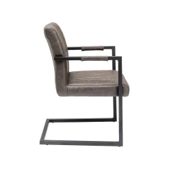KARE Design Chaise Avec Accoudoirs Cantilever Thamos Marron ^ Chaise