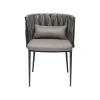 KARE Design Chaise Avec Accoudoirs Cheerio Grise ^ Chaise
