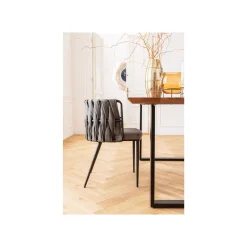 KARE Design Chaise Avec Accoudoirs Cheerio Grise ^ Chaise