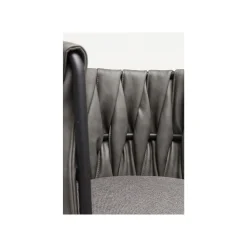 KARE Design Chaise Avec Accoudoirs Cheerio Grise ^ Chaise