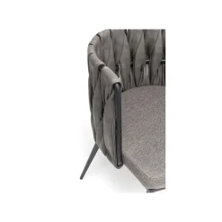 KARE Design Chaise Avec Accoudoirs Cheerio Grise ^ Chaise