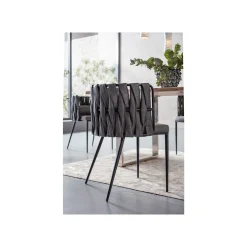 KARE Design Chaise Avec Accoudoirs Cheerio Grise ^ Chaise
