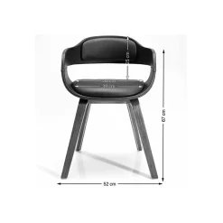 KARE Design Chaise Avec Accoudoirs Costa Noyer ^ Chaise