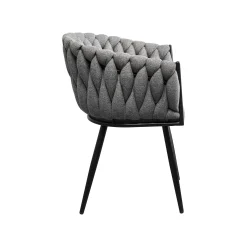 KARE Design Chaise Avec Accoudoirs Dean Grise ^ Chaise