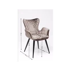 KARE Design Chaise Avec Accoudoirs Dream Marron ^ Chaise