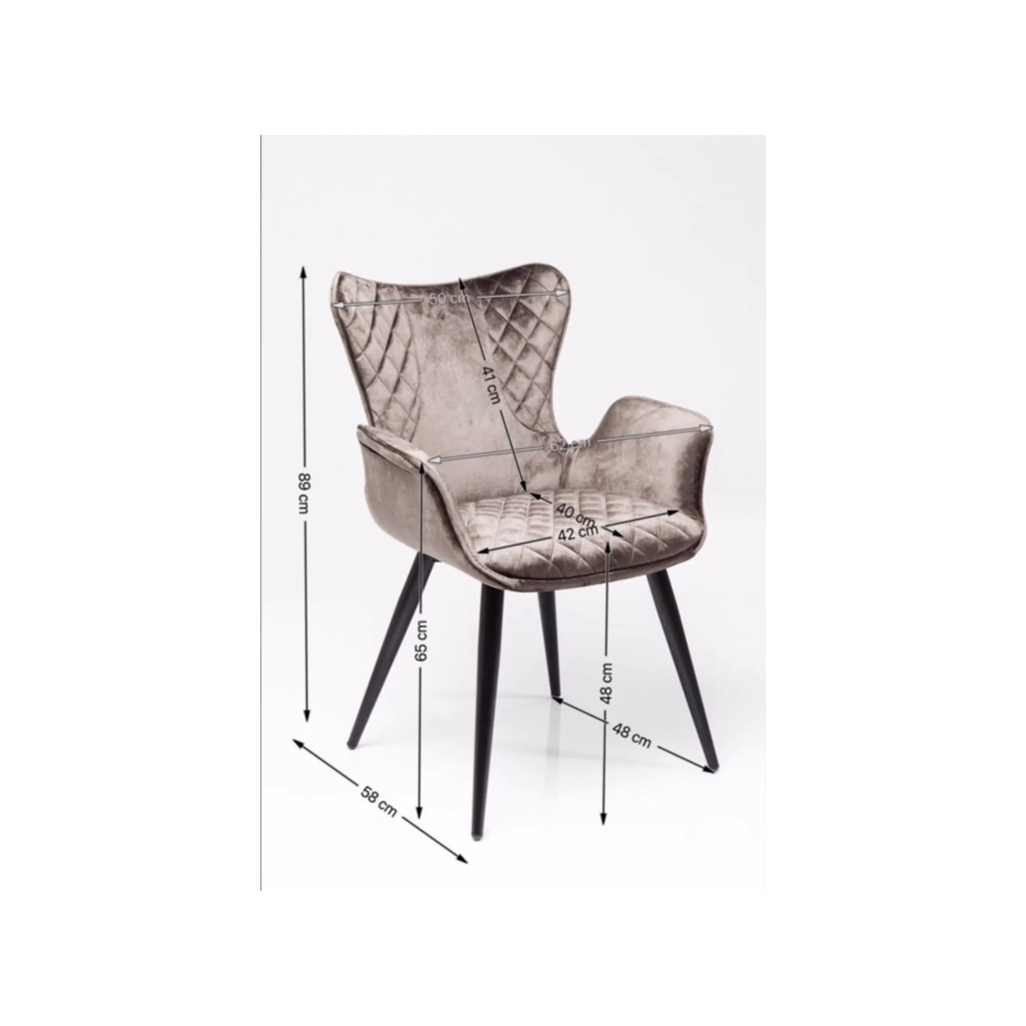 KARE Design Chaise Avec Accoudoirs Dream Marron ^ Chaise