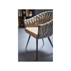 KARE Design Chaise Avec Accoudoirs Knot Marron ^ Chaise