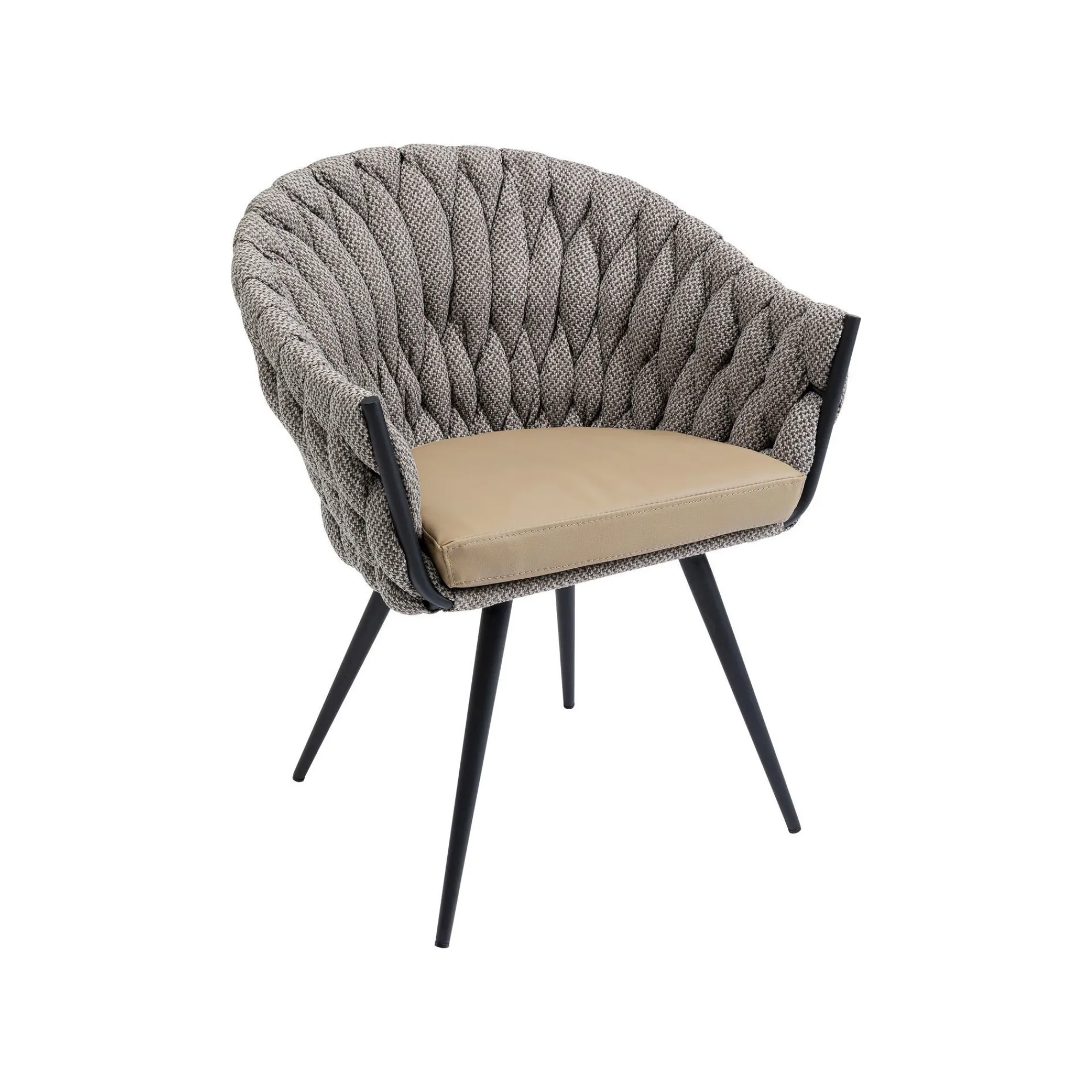 KARE Design Chaise Avec Accoudoirs Knot Marron ^ Chaise