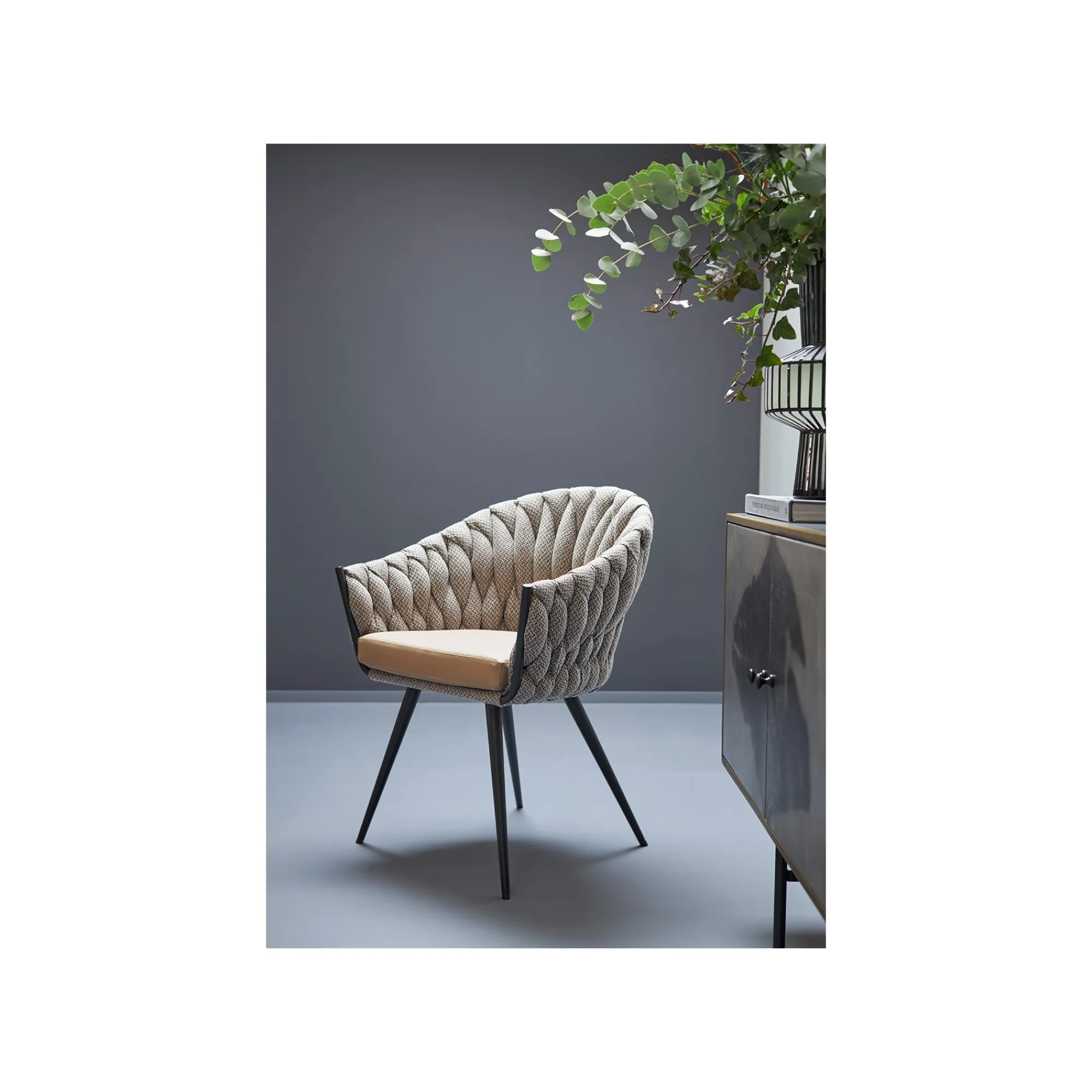 KARE Design Chaise Avec Accoudoirs Knot Marron ^ Chaise