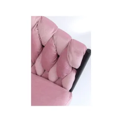 KARE Design Chaise Avec Accoudoirs Knot Velours Rose ^ Chaise