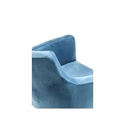KARE Design Chaise Avec Accoudoirs Mode Velours Bleu Pétrole ^ Chaise
