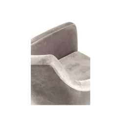 KARE Design Chaise Avec Accoudoirs Mode Velours Gris ^ Chaise