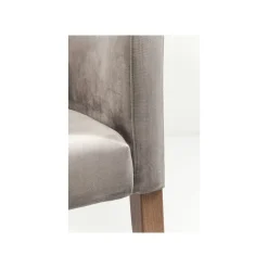 KARE Design Chaise Avec Accoudoirs Mode Velours Gris ^ Chaise