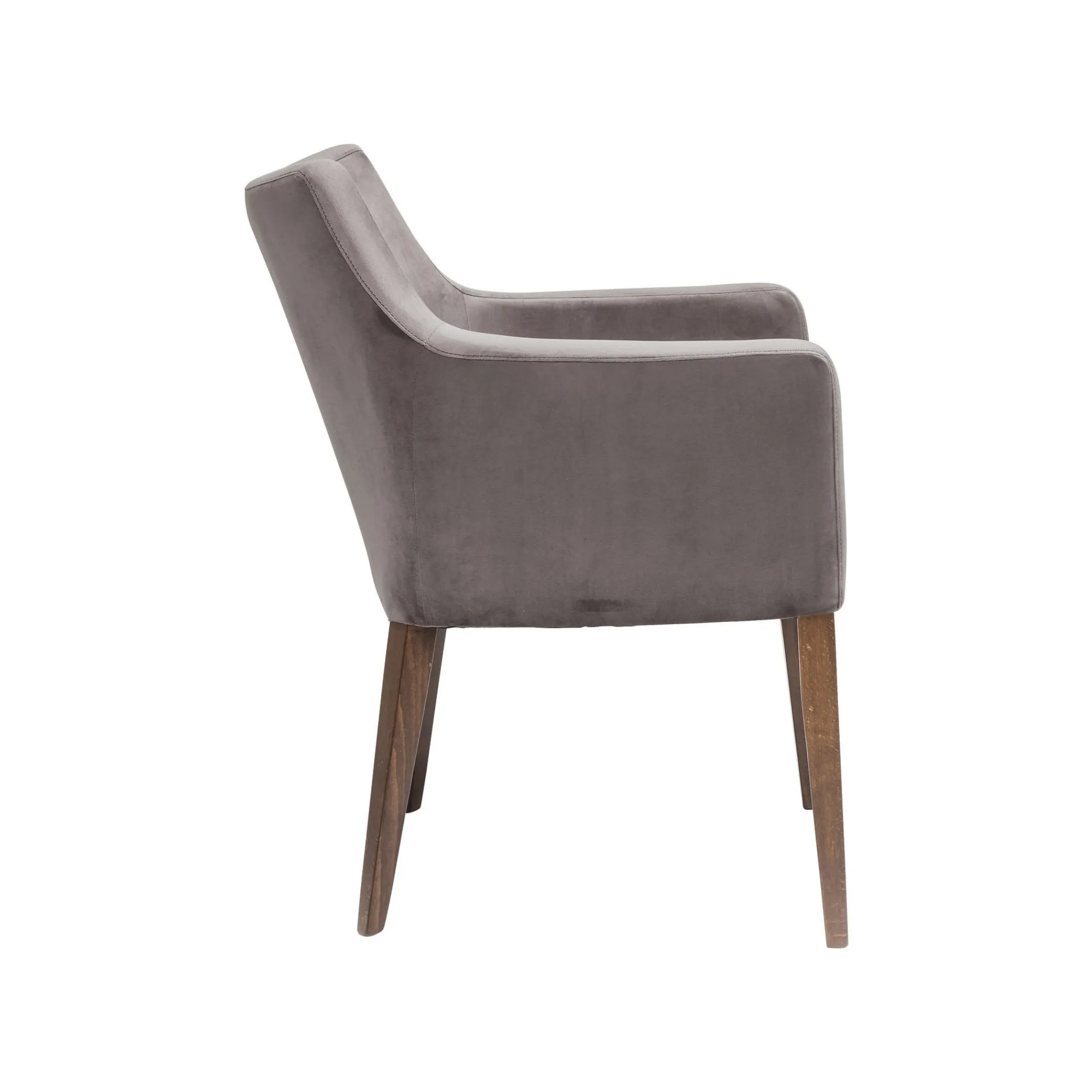 KARE Design Chaise Avec Accoudoirs Mode Velours Gris ^ Chaise