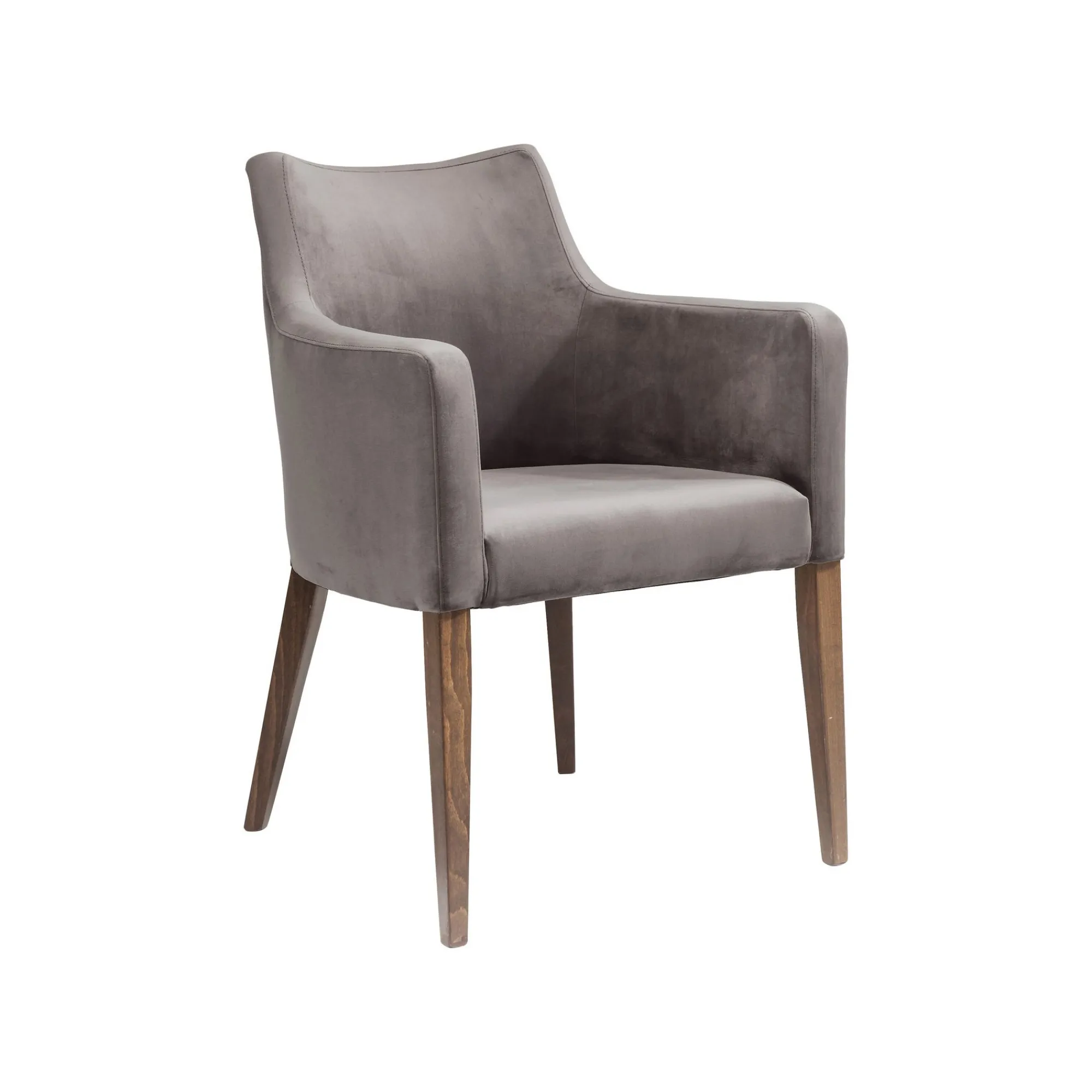 KARE Design Chaise Avec Accoudoirs Mode Velours Gris ^ Chaise