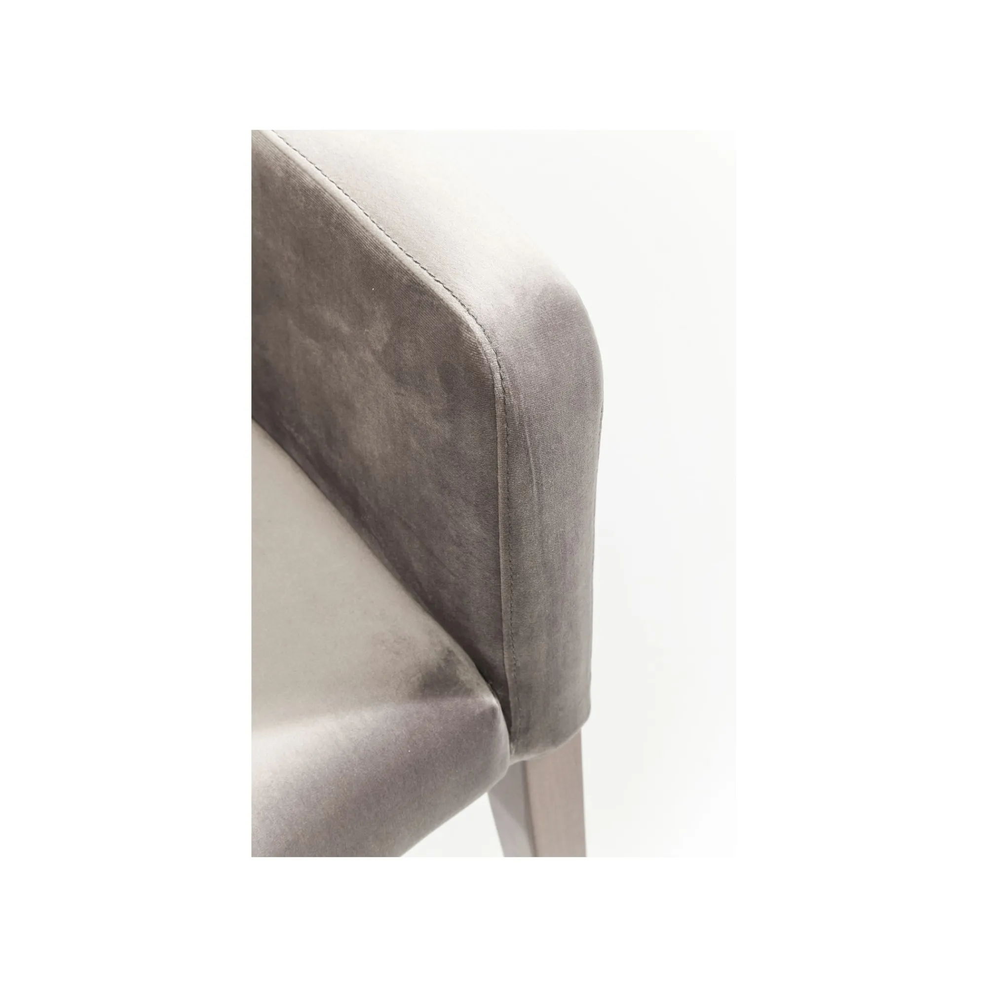 KARE Design Chaise Avec Accoudoirs Mode Velours Gris ^ Chaise