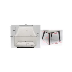 KARE Design Chaise Avec Accoudoirs Modino Crème ^ Chaise