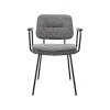 KARE Design Chaise Avec Accoudoirs Orelie Noire Et Blanche ^ Chaise