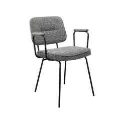 KARE Design Chaise Avec Accoudoirs Orelie Noire Et Blanche ^ Chaise