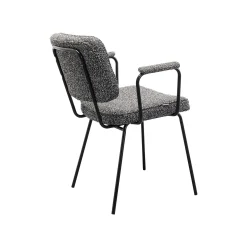 KARE Design Chaise Avec Accoudoirs Orelie Noire Et Blanche ^ Chaise