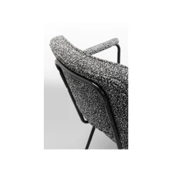 KARE Design Chaise Avec Accoudoirs Orelie Noire Et Blanche ^ Chaise