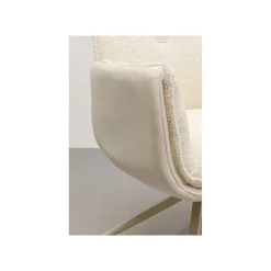 KARE Design Chaise Avec Accoudoirs Pivotante Hilla Crème ^ Chaise