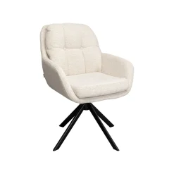 KARE Design Chaise Avec Accoudoirs Pivotante Molly Crème ^ Chaise