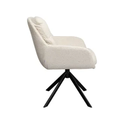KARE Design Chaise Avec Accoudoirs Pivotante Molly Crème ^ Chaise