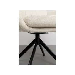 KARE Design Chaise Avec Accoudoirs Pivotante Molly Crème ^ Chaise