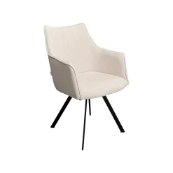 KARE Design Chaise Avec Accoudoirs Pivotante Modino Crème ^ Chaise