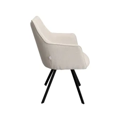 KARE Design Chaise Avec Accoudoirs Pivotante Modino Crème ^ Chaise