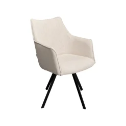 KARE Design Chaise Avec Accoudoirs Pivotante Modino Crème ^ Chaise