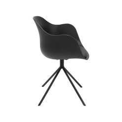 KARE Design Chaise Avec Accoudoirs Pivotante Bel Air Noire ^ Chaise