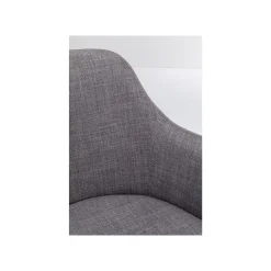 KARE Design Chaise Avec Accoudoirs Pivotante Lady Grise Pieds Noirs ^ Chaise