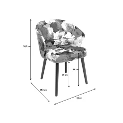 KARE Design Chaise Avec Accoudoirs Pivoines Jaunes ^ Chaise