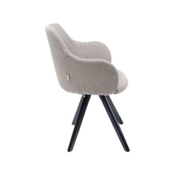 KARE Design Chaise Avec Accoudoirs Pivotante Lady Loco Taupe ^ Chaise