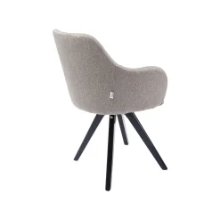KARE Design Chaise Avec Accoudoirs Pivotante Lady Loco Taupe ^ Chaise