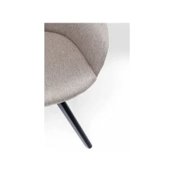 KARE Design Chaise Avec Accoudoirs Pivotante Lady Loco Taupe ^ Chaise