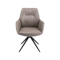 KARE Design Chaise Avec Accoudoirs Pivotante Amira Grise ^ Chaise De Bureau|Chaise