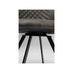 KARE Design Chaise Avec Accoudoirs Pivotante Coco Gris Anthracite ^ Chaise