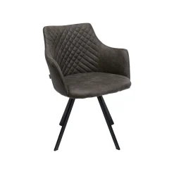 KARE Design Chaise Avec Accoudoirs Pivotante Coco Gris Anthracite ^ Chaise