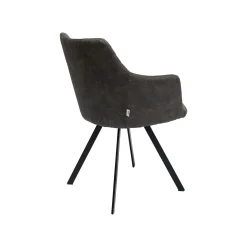 KARE Design Chaise Avec Accoudoirs Pivotante Coco Gris Anthracite ^ Chaise