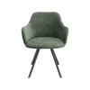 KARE Design Chaise Avec Accoudoirs Pivotante Lady Loco Coco Verte ^ Chaise