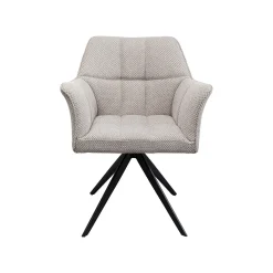 KARE Design Chaise Avec Accoudoirs Pivotante Thinktank Grise ^ Chaise De Bureau|Chaise