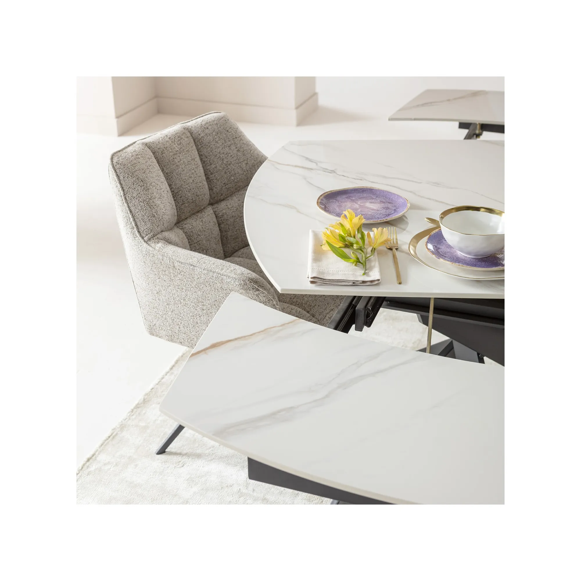 KARE Design Chaise Avec Accoudoirs Pivotante Thinktank Crème ^ Chaise De Bureau|Chaise