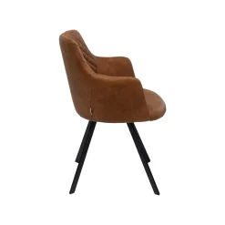 KARE Design Chaise Avec Accoudoirs Pivotante Coco Marron ^ Chaise