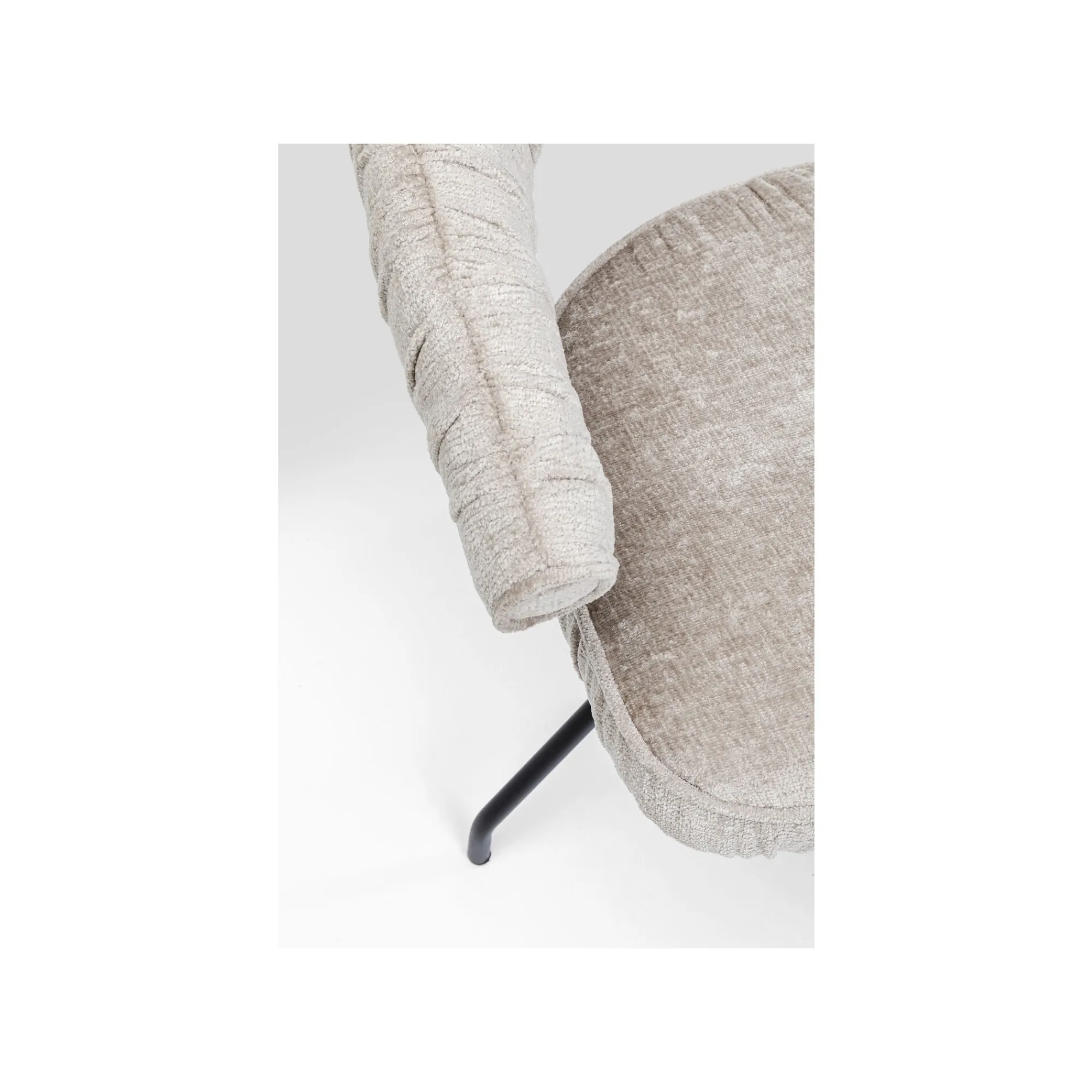 KARE Design Chaise Avec Accoudoirs Pivotante Arabella Grise ^ Chaise