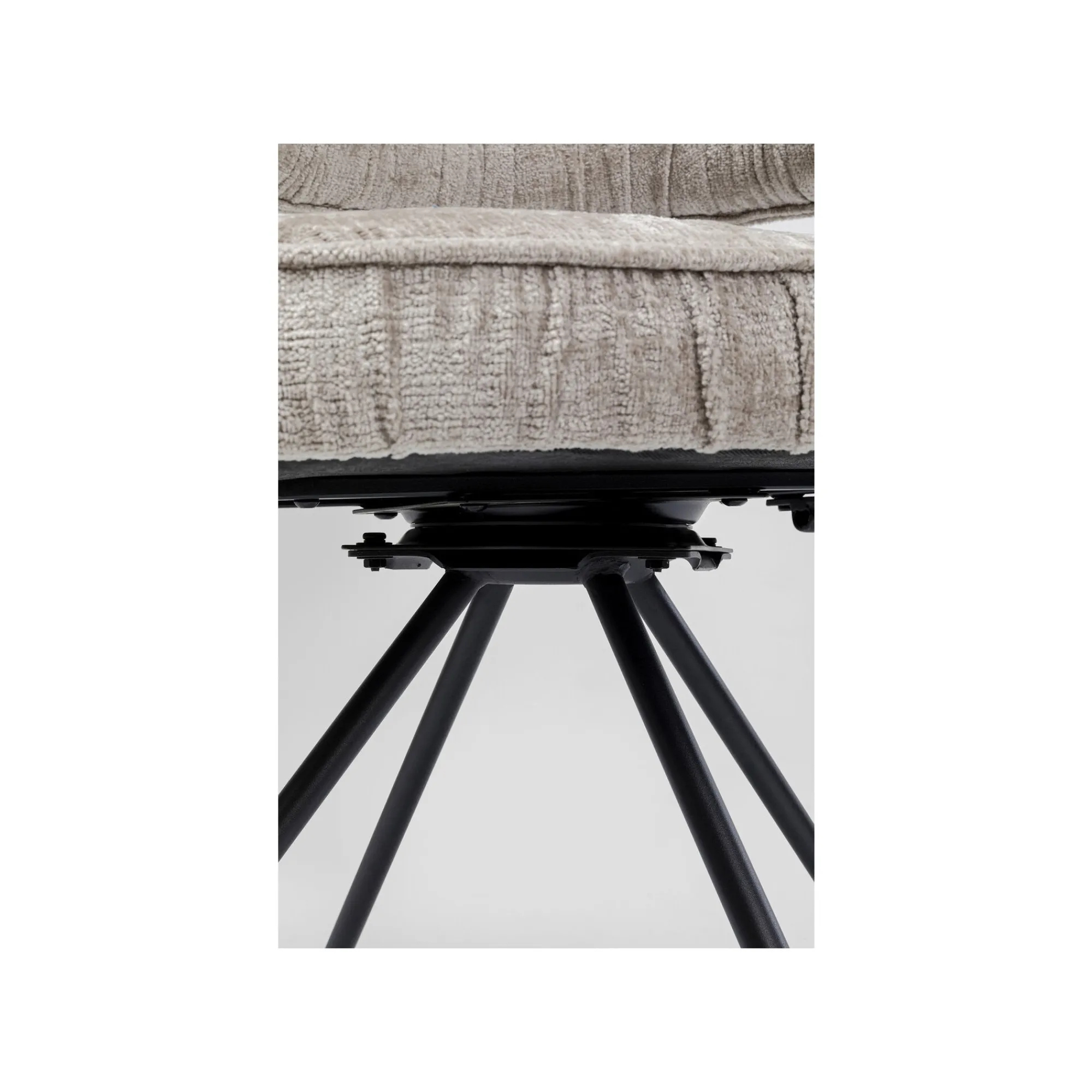 KARE Design Chaise Avec Accoudoirs Pivotante Arabella Grise ^ Chaise