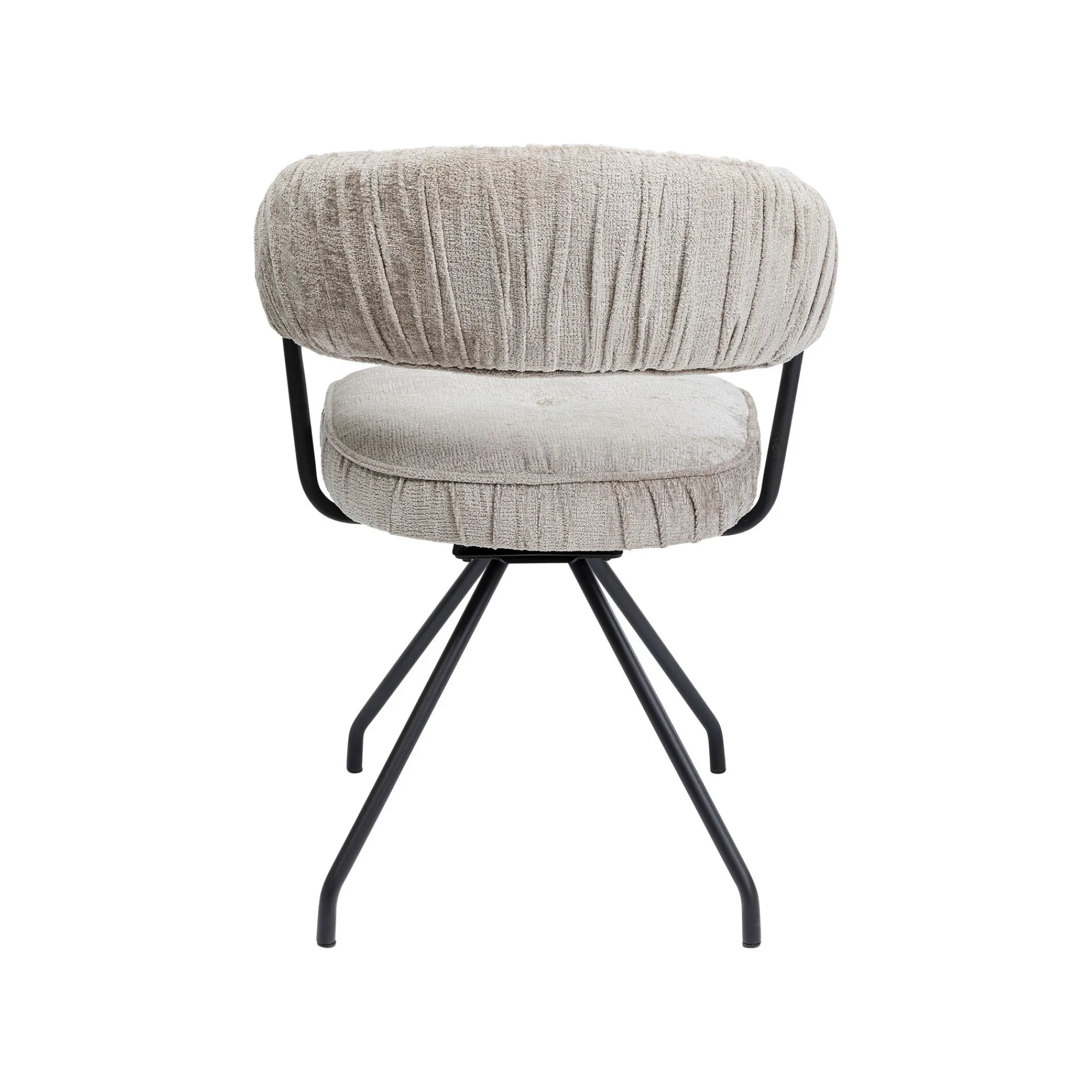 KARE Design Chaise Avec Accoudoirs Pivotante Arabella Grise ^ Chaise