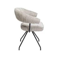 KARE Design Chaise Avec Accoudoirs Pivotante Arabella Grise ^ Chaise
